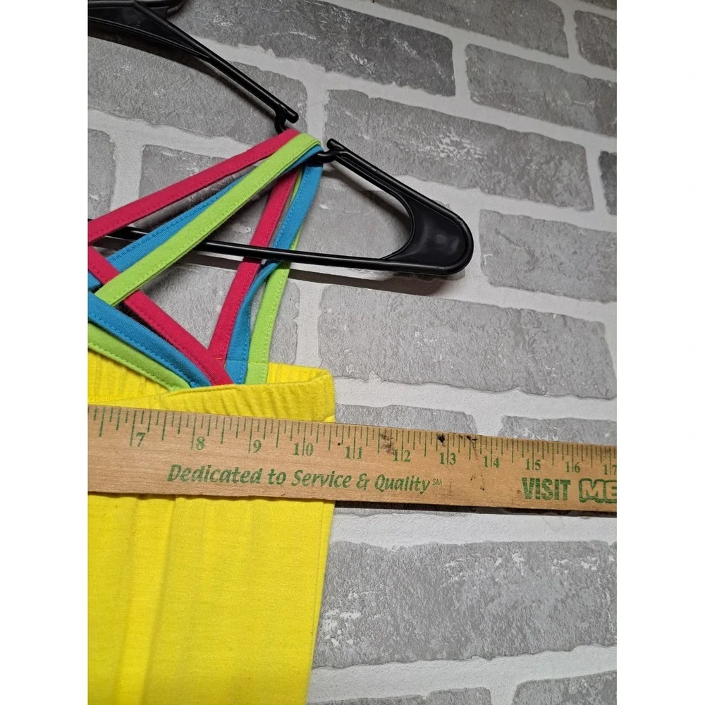 Coogi Romper Girls‎ Yellow Square Neck Racer Back Sleeveless  Drawstring Size 5